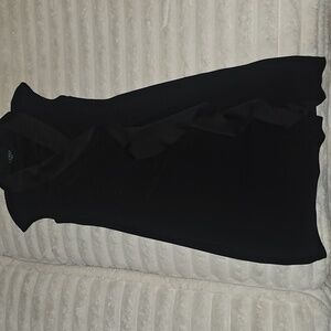 Ralph Lauren Black Ruffle Detail Dress Nwot